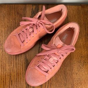 Puma—Suede Junior Sneaker, Pink Desert Flower (Size 7Y/8.5W)